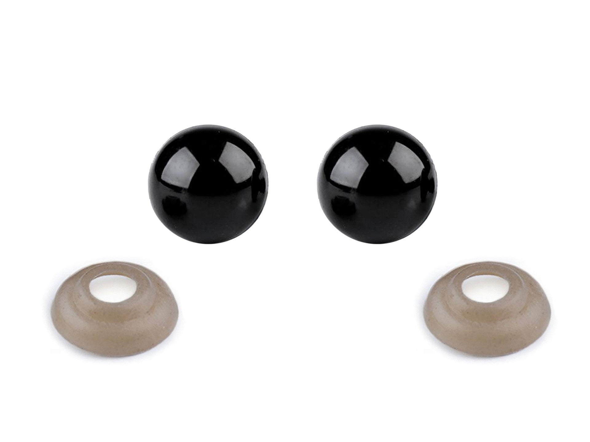 Fekete biztonsági szem 10 mm (10 pár)