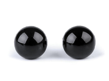 Fekete biztonsági szem – 12 mm (10 pár)