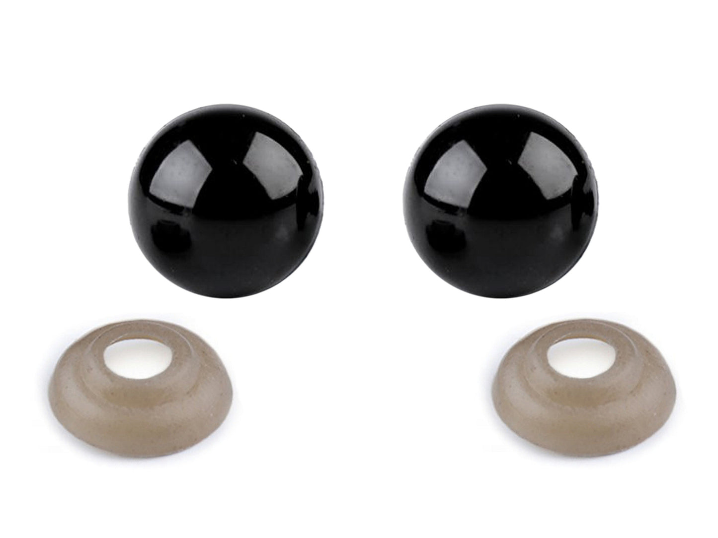 Fekete biztonsági szem 16 mm (10 pár)