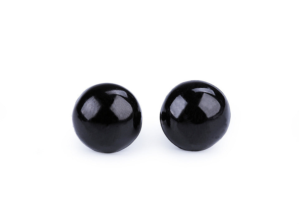 Fekete biztonsági szem 16 mm (10 pár)