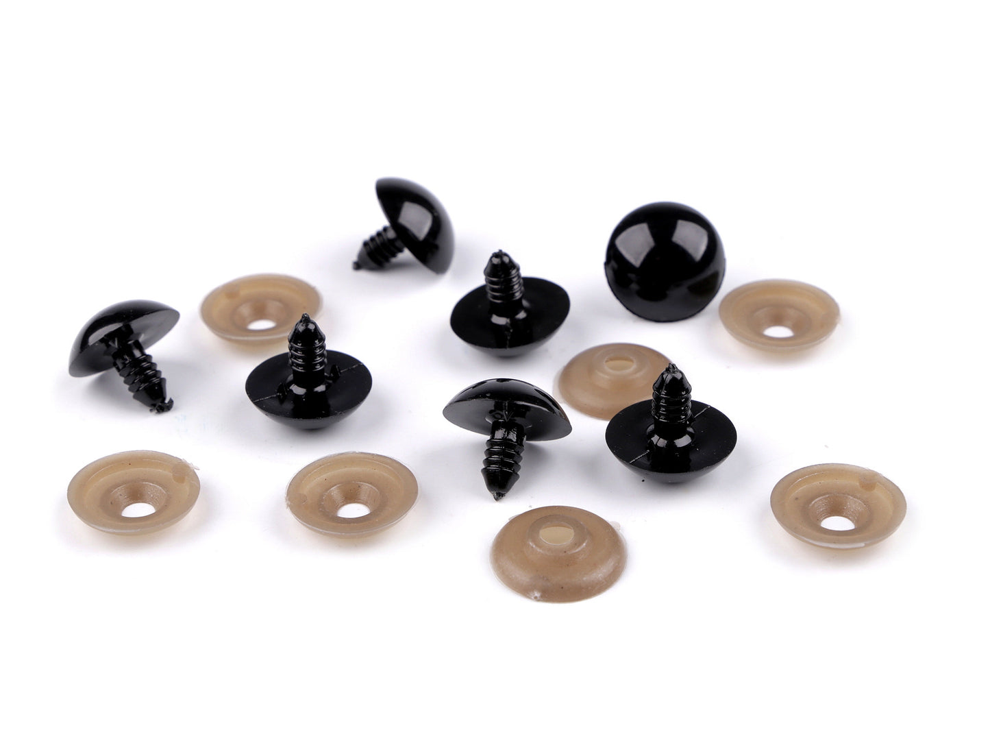 Fekete biztonsági szem 20 mm (10 pár)