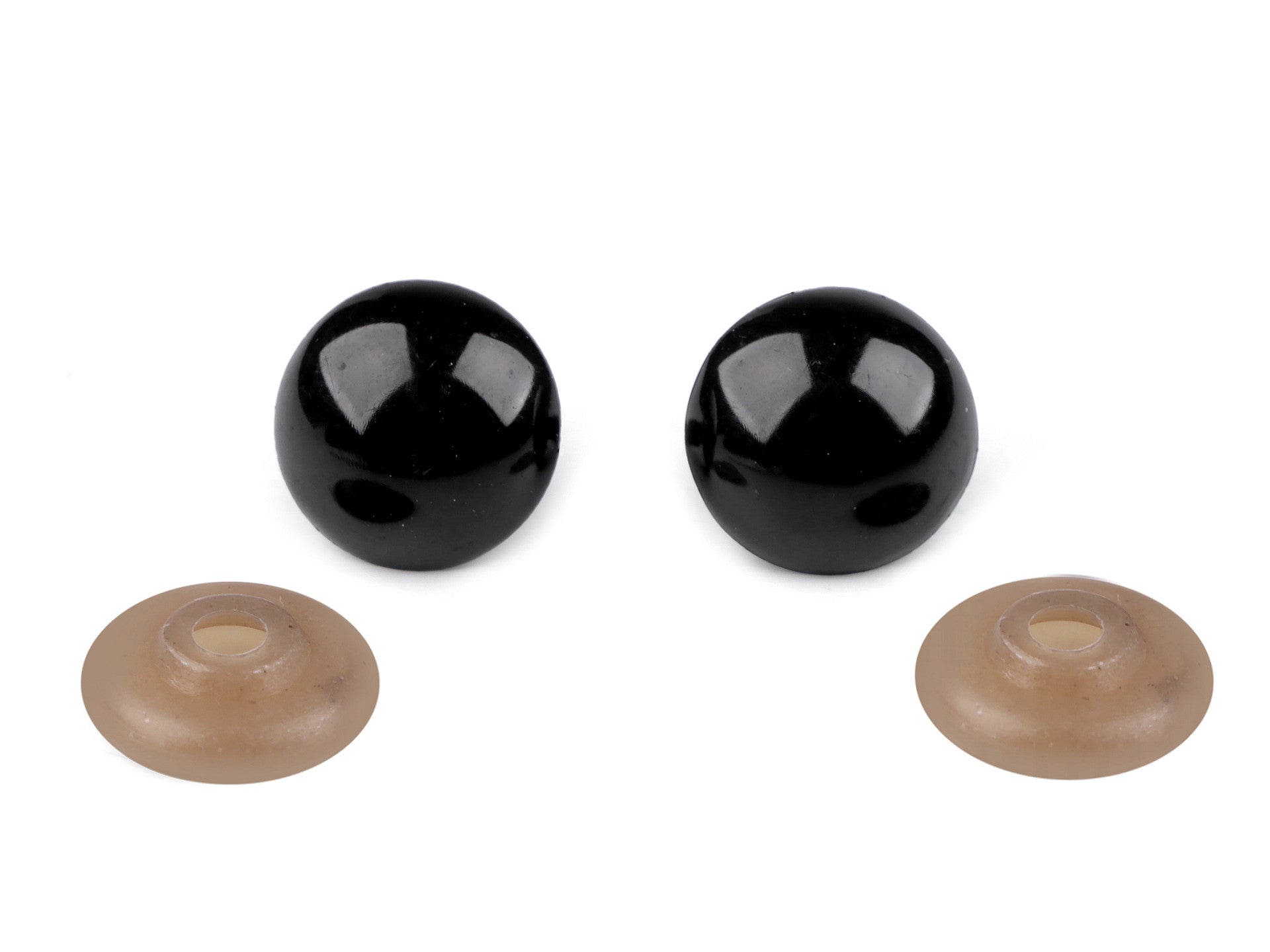 Fekete biztonsági szem 20 mm (10 pár)