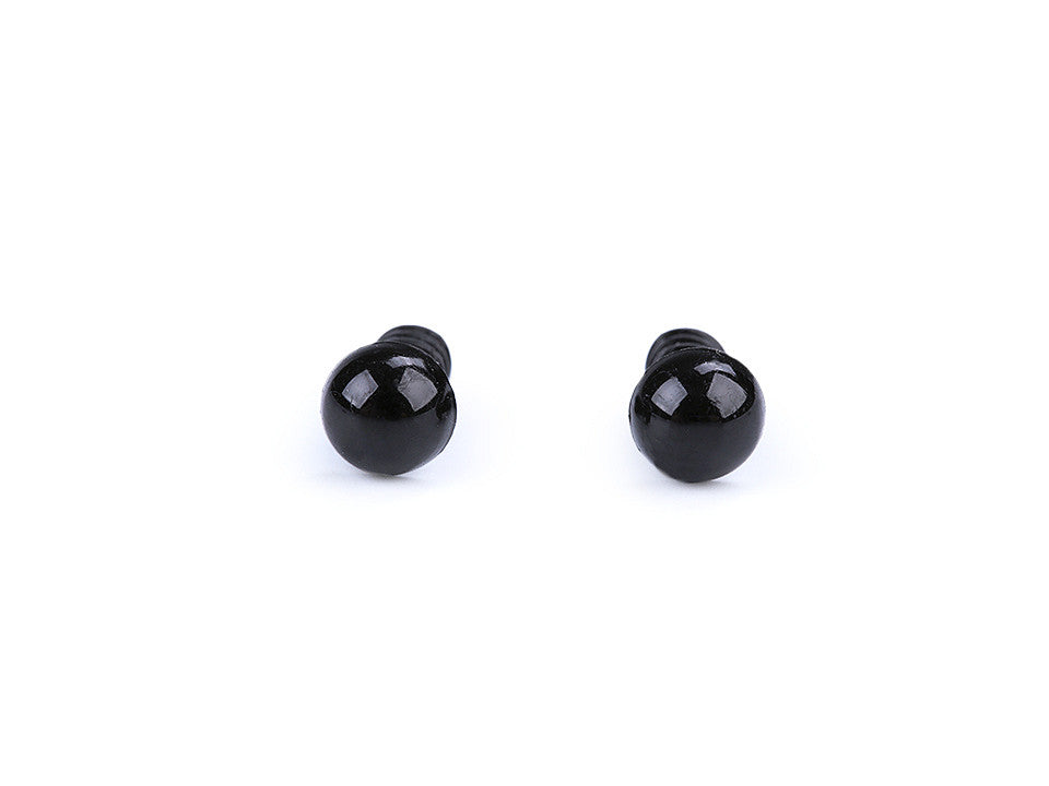 Fekete biztonsági szem 6 mm (10 pár)