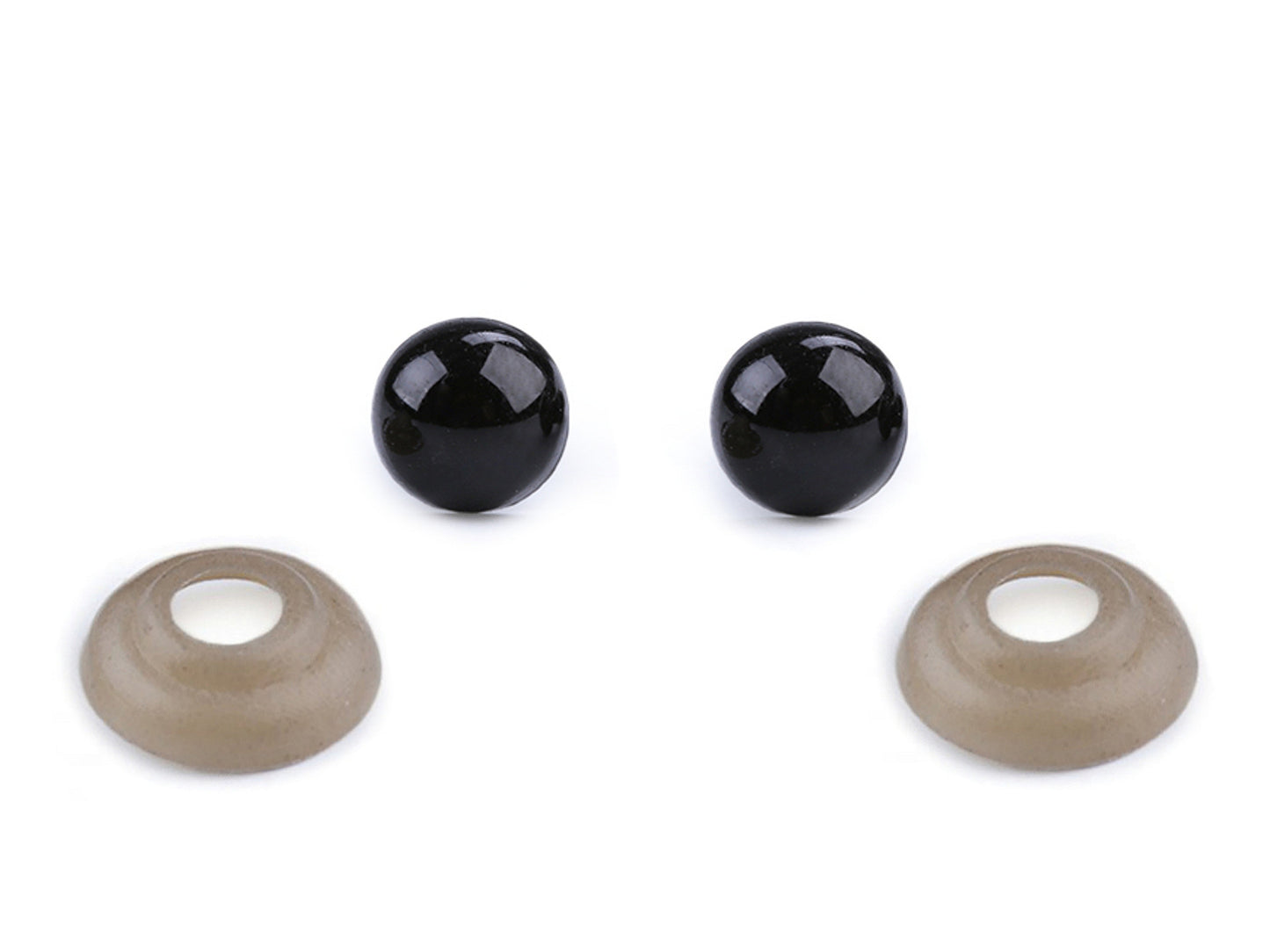 Fekete biztonsági szem 6 mm (10 pár)