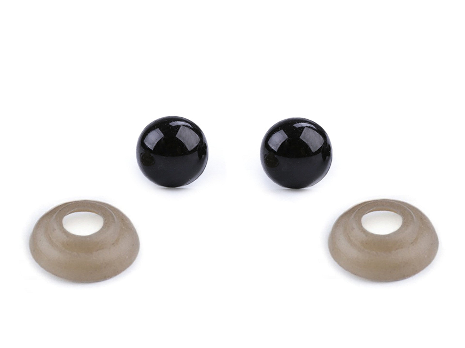 Fekete biztonsági szem 6 mm (10 pár)