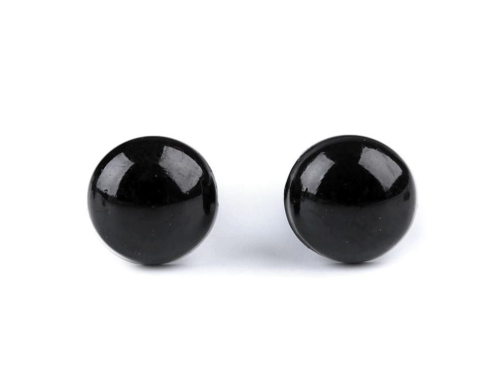 Fekete biztonsági szem 8 mm (10 pár)