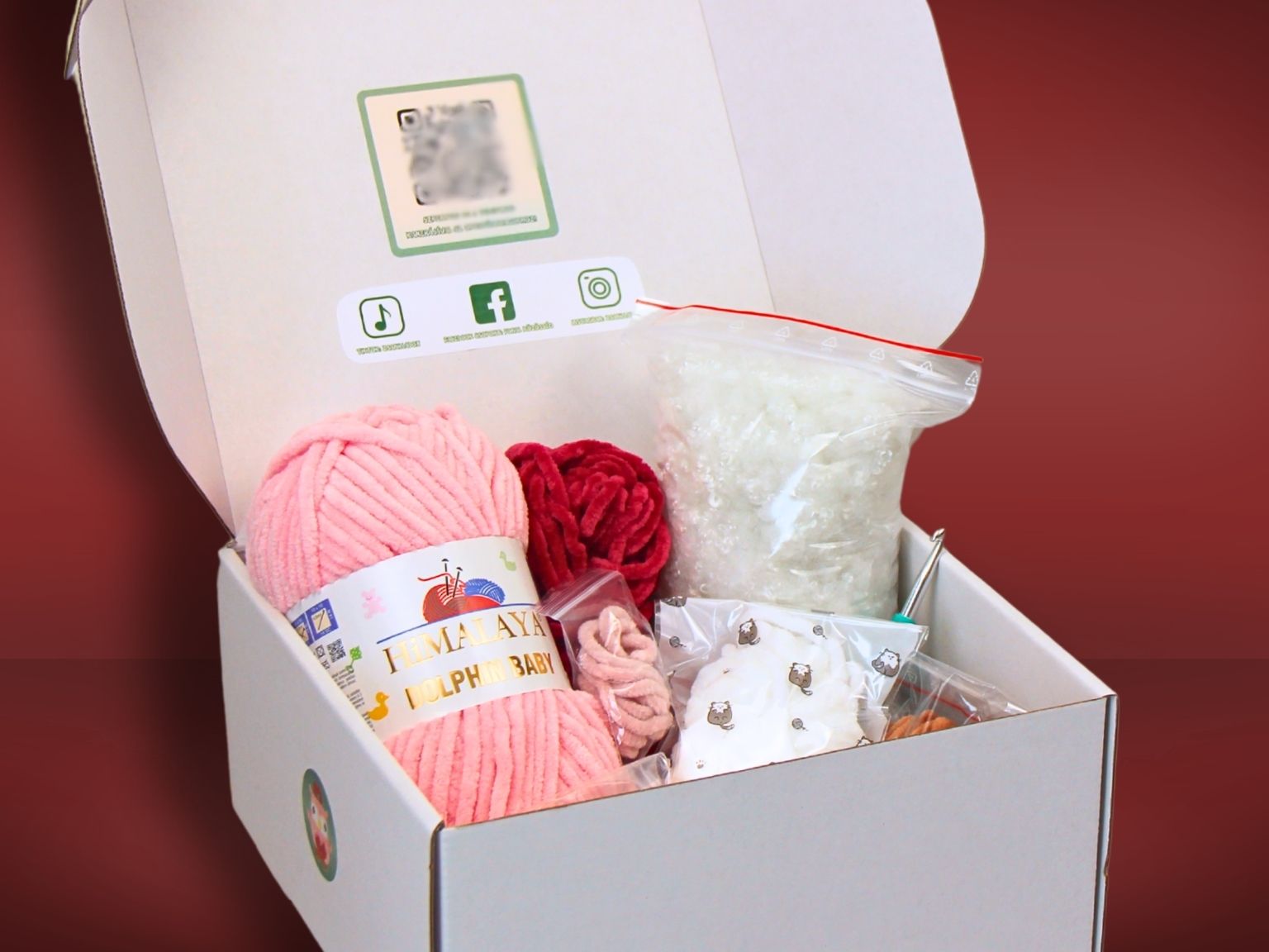 horgolt bagoly készlet doboz tartalma szív