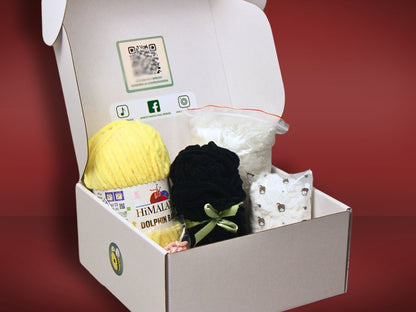 horgolt méhecske készlet doboz tartalma