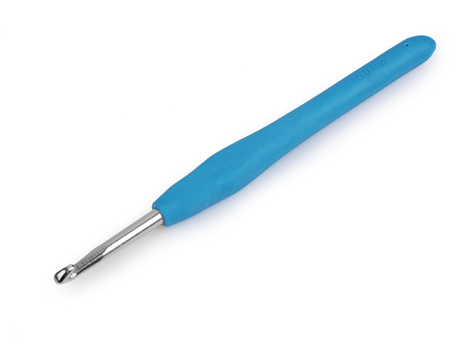 5 mm-es szilikon nyelű horgolótű ergonomikus markolattal